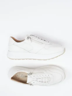 Sioux – Sneaker aus Kalbleder Offwhite