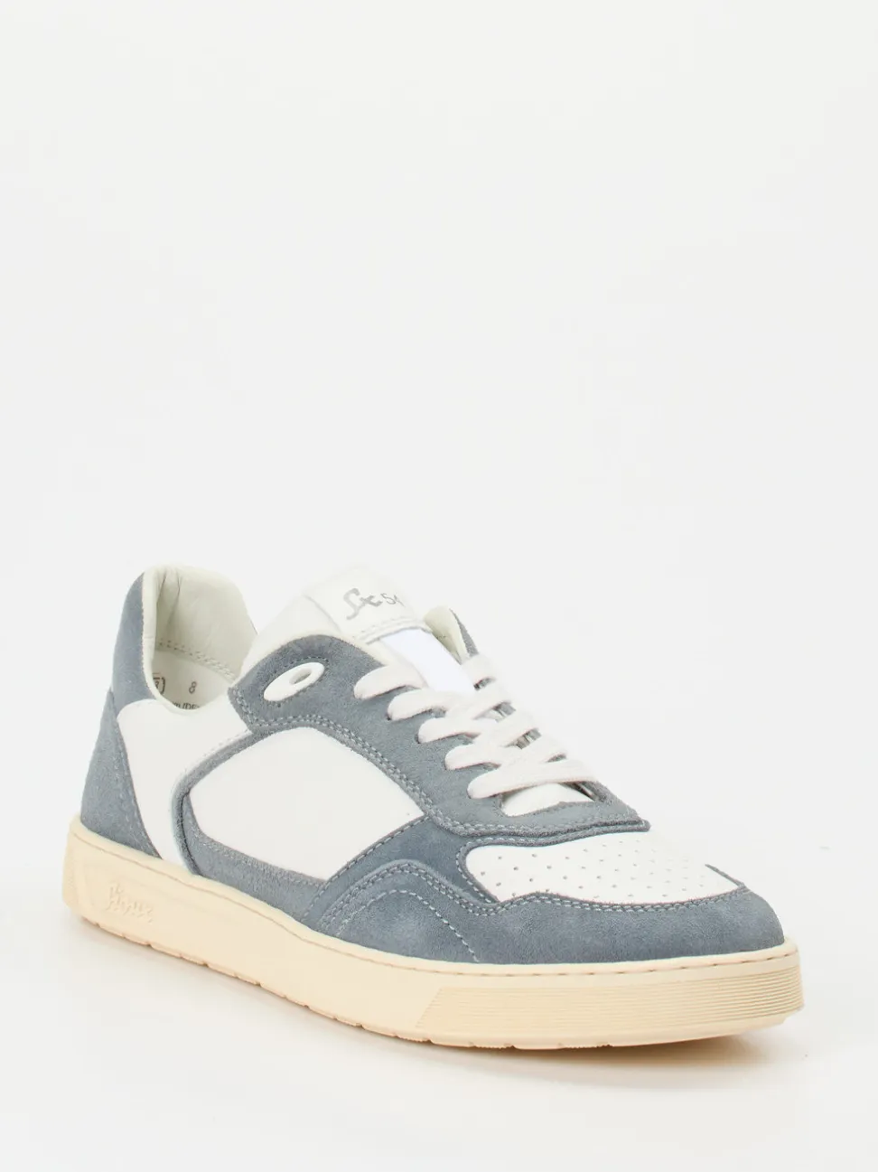 Sioux – Sneaker aus Kalbleder Offwhite-Blaugrau
