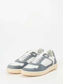 Sioux – Sneaker aus Kalbleder Offwhite-Blaugrau