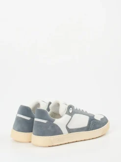 Sioux – Sneaker aus Kalbleder Offwhite-Blaugrau