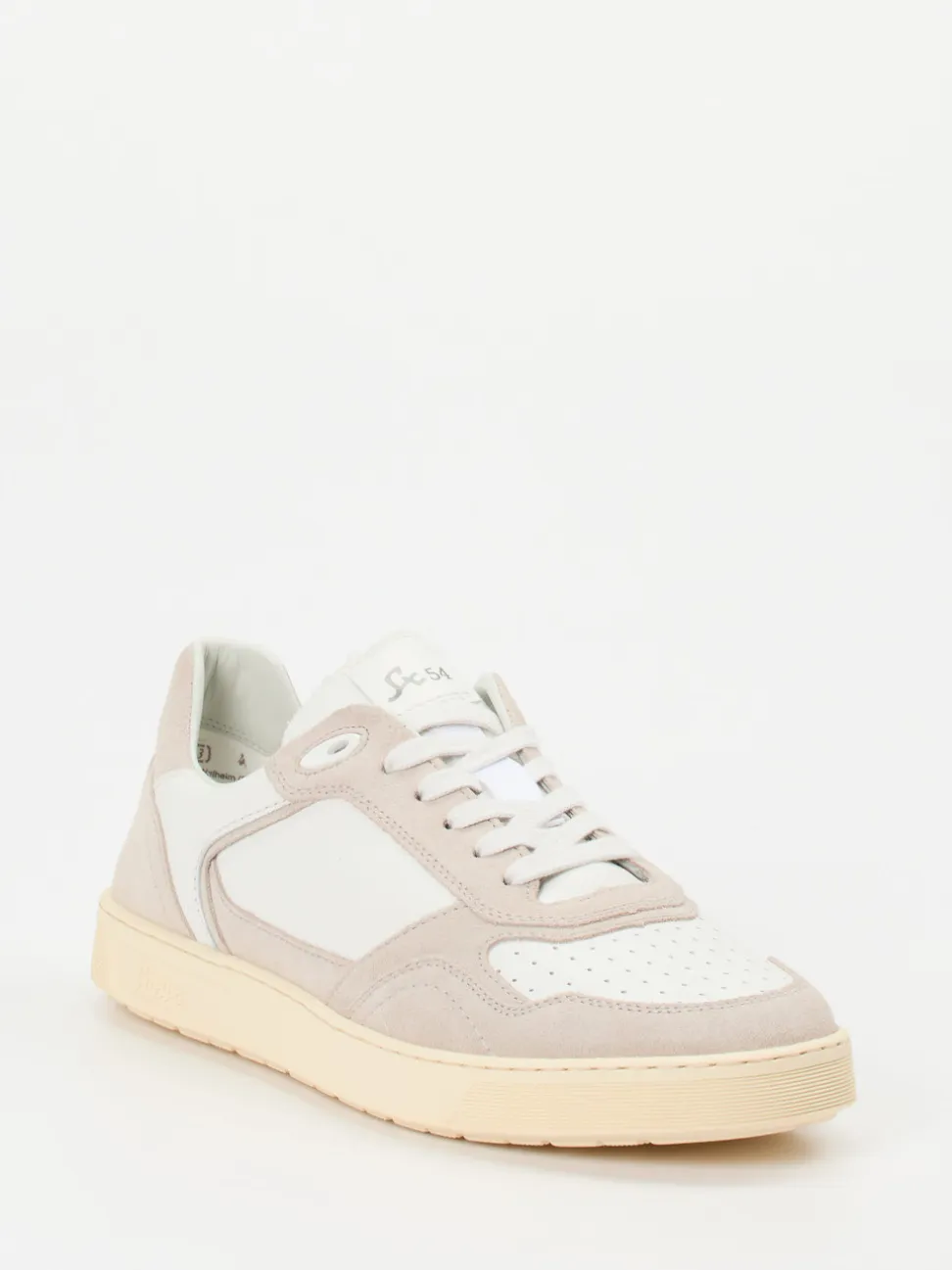 Sioux – Sneaker aus Kalbleder und Veloursleder Offwhite