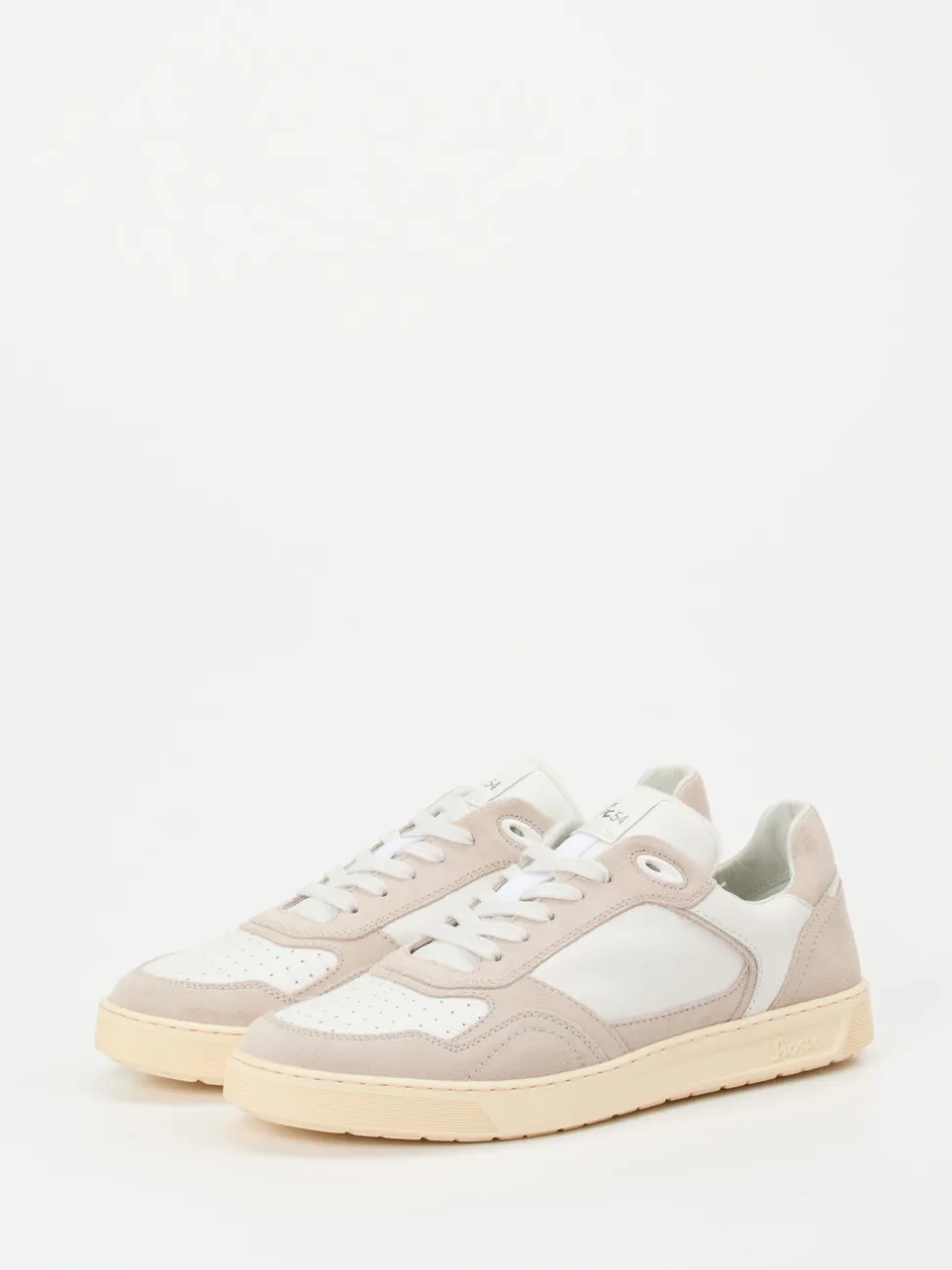 Sioux – Sneaker aus Kalbleder und Veloursleder Offwhite
