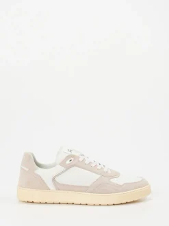 Sioux – Sneaker aus Kalbleder und Veloursleder Offwhite