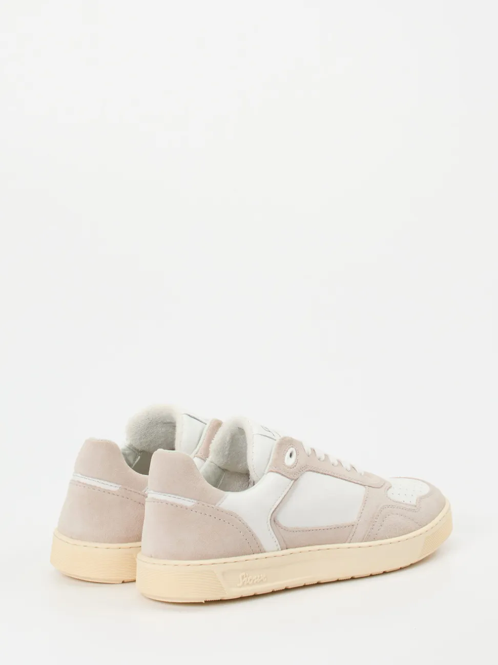 Sioux – Sneaker aus Kalbleder und Veloursleder Offwhite