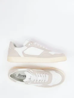 Sioux – Sneaker aus Kalbleder und Veloursleder Offwhite