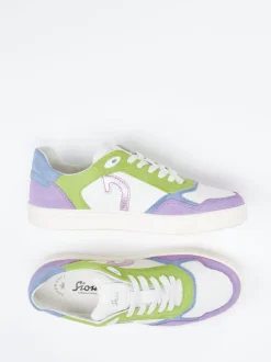 Sioux – Sneaker aus Kalbleder und Veloursleder multicolor