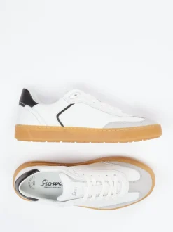 Sioux – Sneaker aus Kalbleder in Weiß