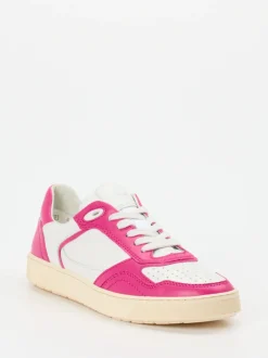 Sioux – Sneaker aus Kalbleder in Pink-Weiß