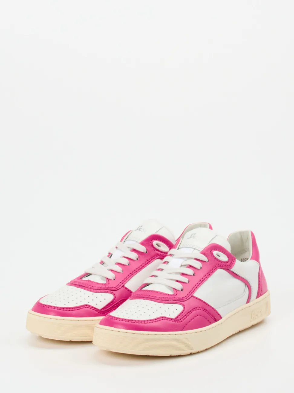 Sioux – Sneaker aus Kalbleder in Pink-Weiß