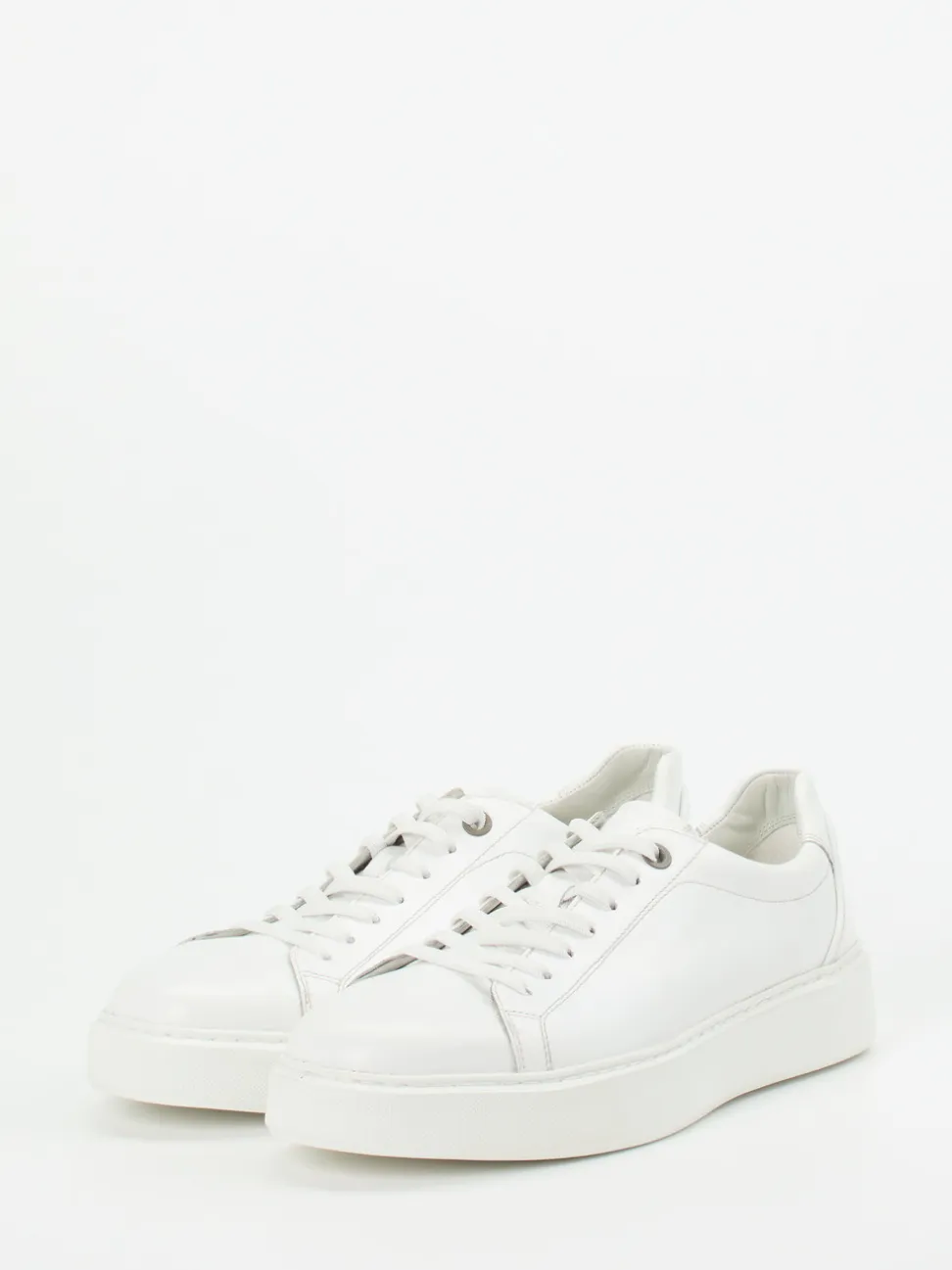 Sioux – Sneaker aus Kalbleder in Weiß