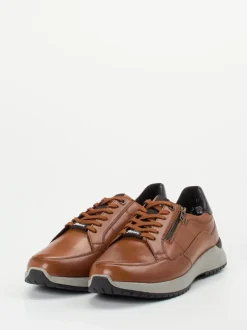 Sioux – Sneaker aus Kalbleder cognacfarben
