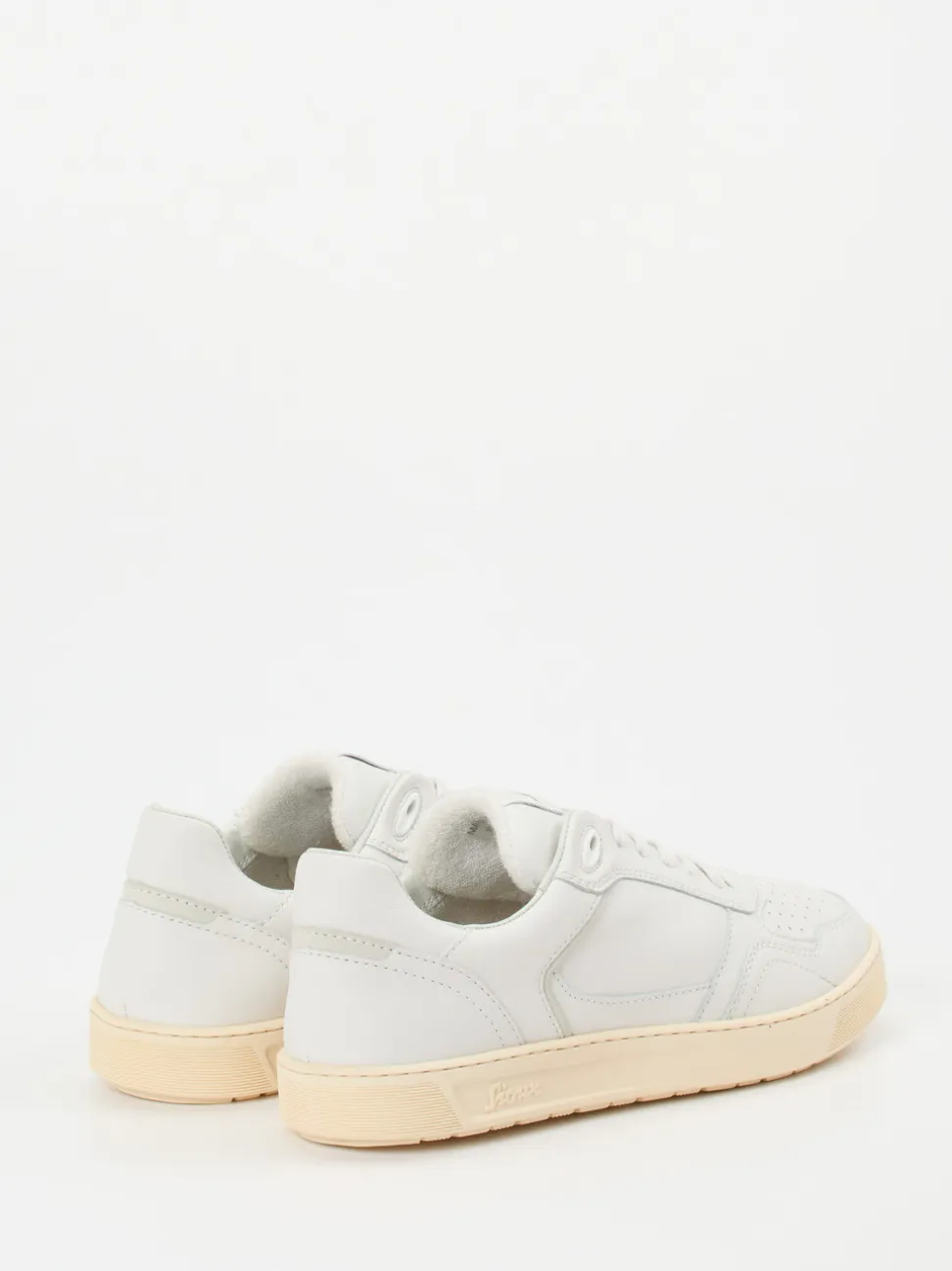 Sioux – Sneaker aus Kalbleder in Off-White