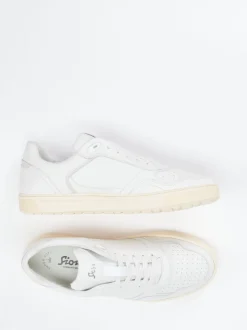Sioux – Sneaker aus Kalbleder in Off-White