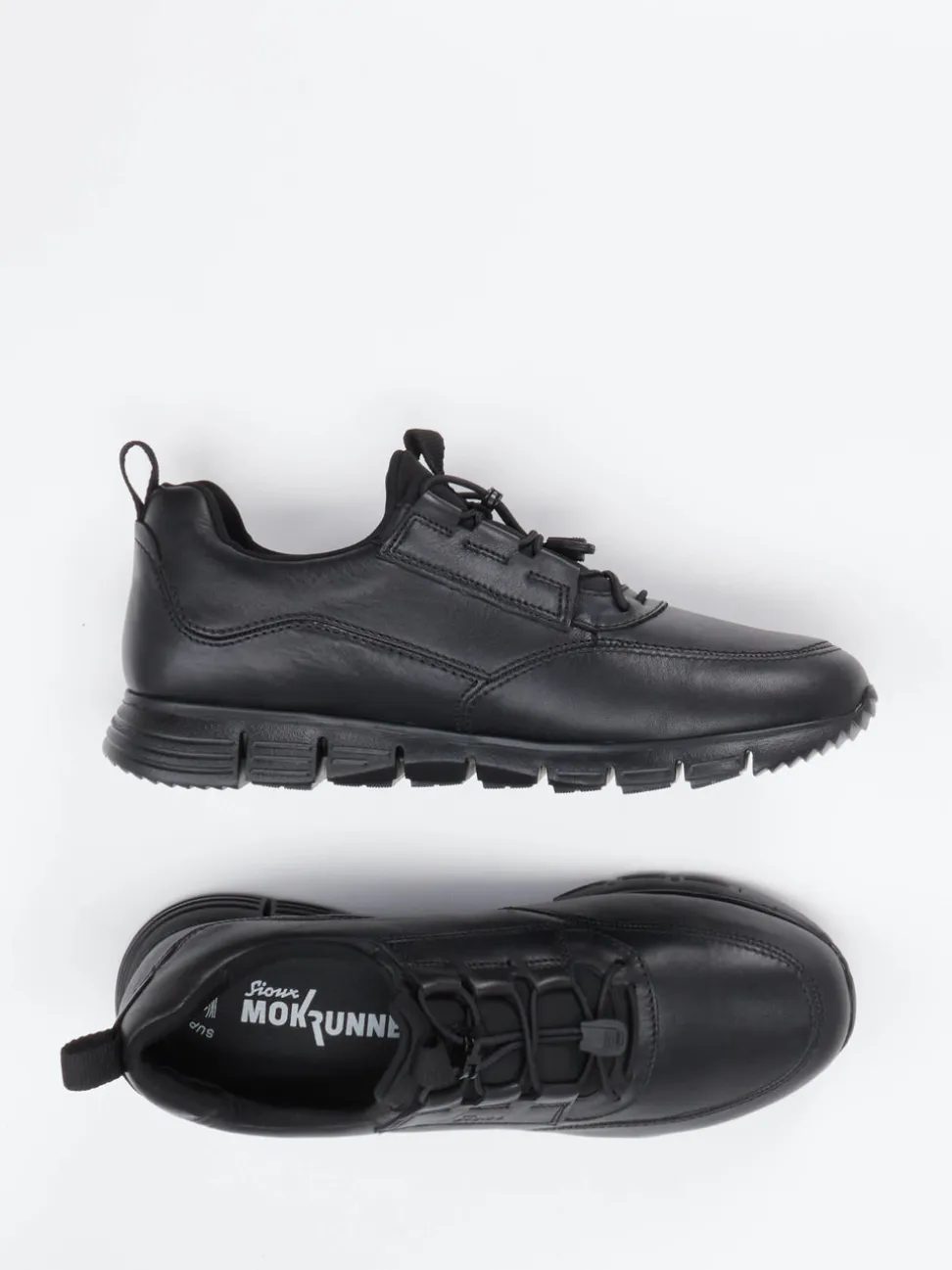 Sioux – Sneaker aus Kalbleder in Schwarz