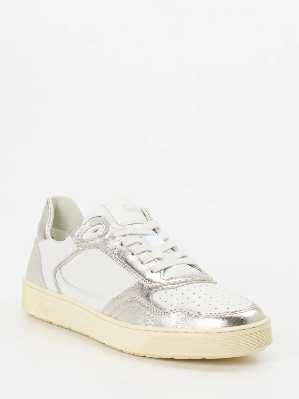 Sioux – Sneaker aus Kalbleder mit Metallic-Details