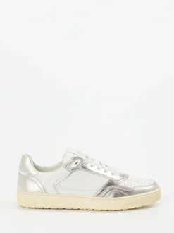 Sioux – Sneaker aus Kalbleder mit Metallic-Details