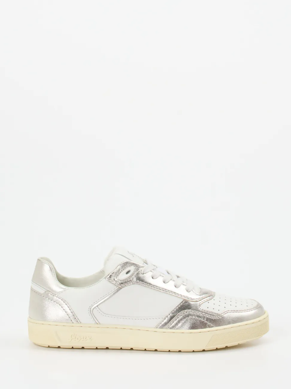 Sioux – Sneaker aus Kalbleder mit Metallic-Details