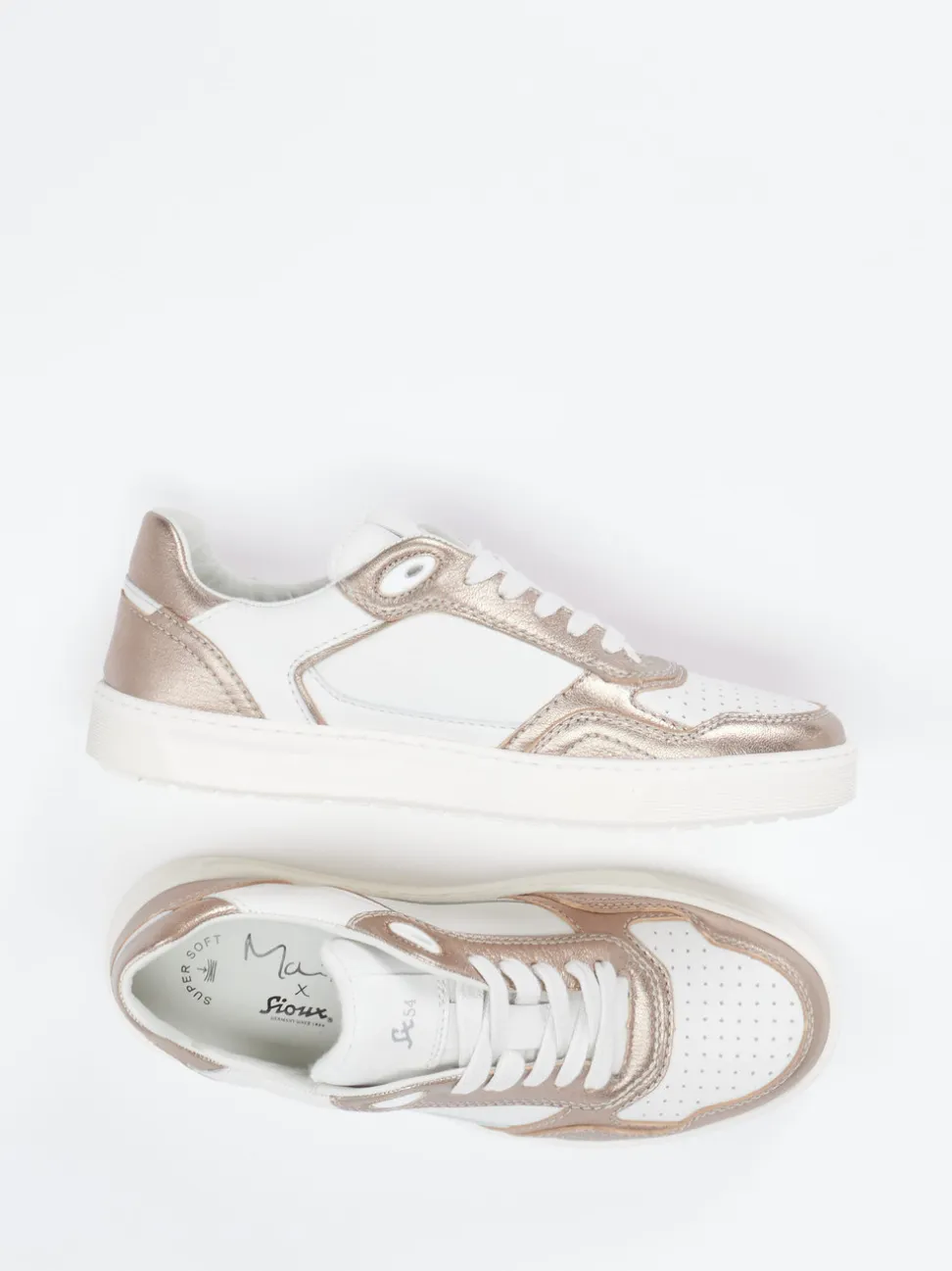 Sioux – Sneaker aus Lammnappa mit Metallic-Finish