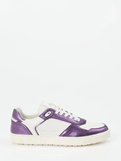 Sioux – Sneaker aus Lammnappa in Weiß Metallic