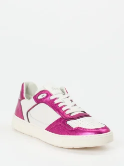 Sioux – Sneaker aus Lammnappa mit Metallic-Pink