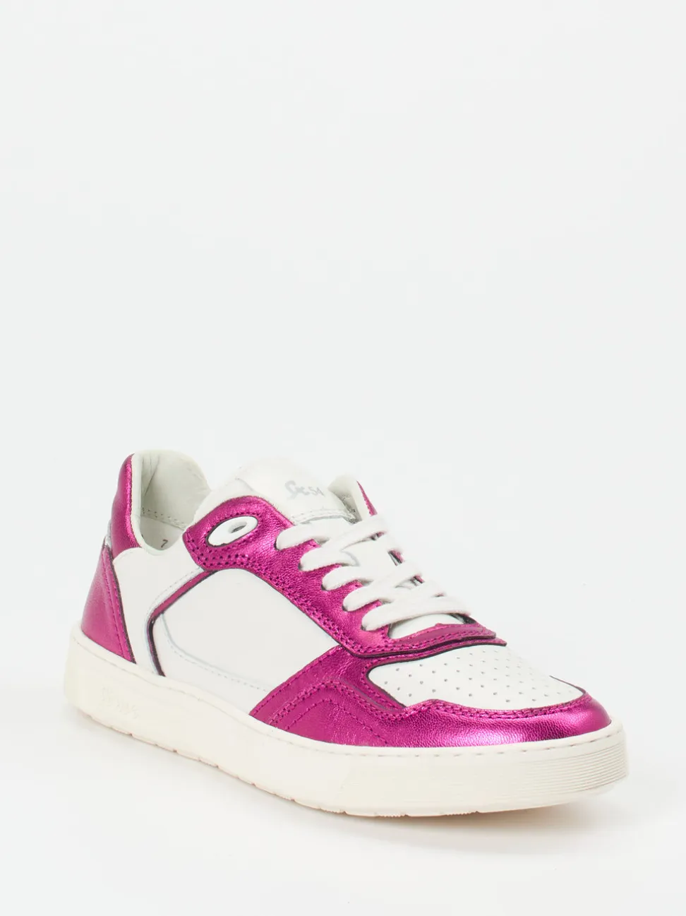 Sioux – Sneaker aus Lammnappa mit Metallic-Pink