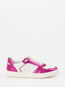 Sioux – Sneaker aus Lammnappa mit Metallic-Pink