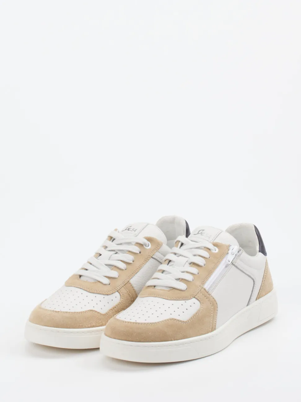 Sioux – Sneaker aus Leder mit Reißverschluss Beige