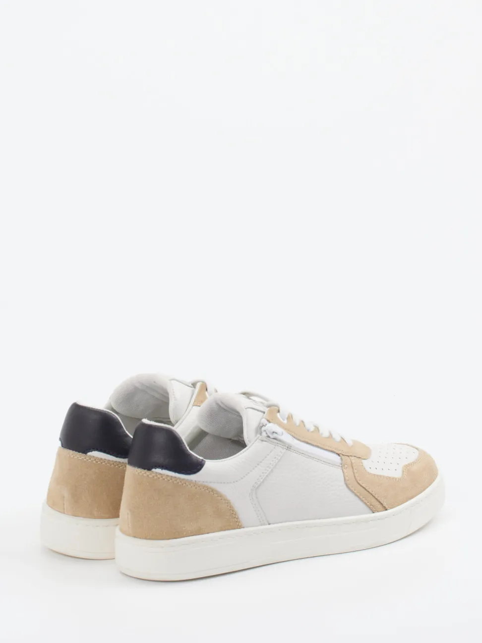 Sioux – Sneaker aus Leder mit Reißverschluss Beige