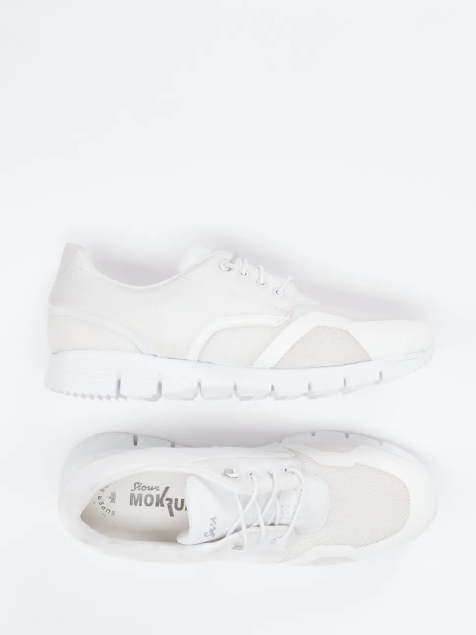 Sioux – Sneaker aus Meshtextil in Offwhite