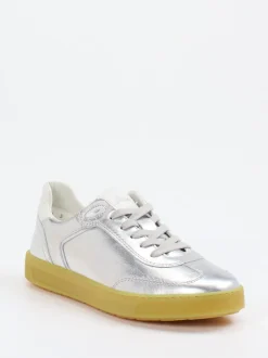 Sioux – Sneaker aus Metallicleder in Silber