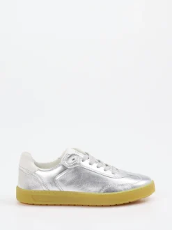 Sioux – Sneaker aus Metallicleder in Silber