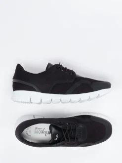 Sioux – Sneaker aus Textil und Mesh schwarz