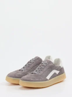 Sioux – Sneaker aus Veloursleder graubeige