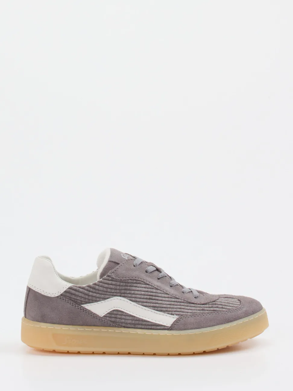 Sioux – Sneaker aus Veloursleder graubeige