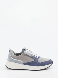 Sioux – Sneaker aus Veloursleder in Graublau