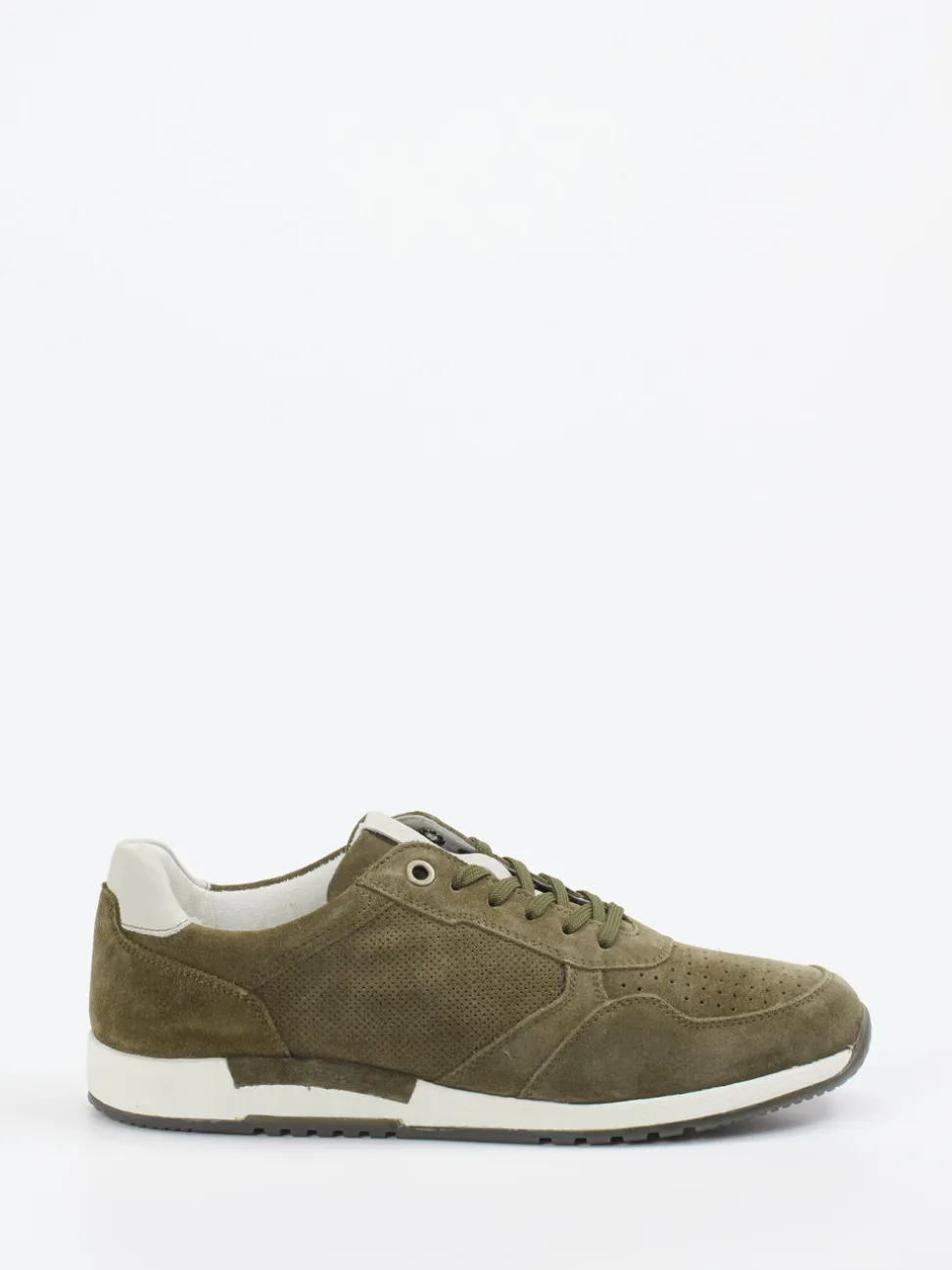 Sioux – Sneaker aus Veloursleder in Olivgrün