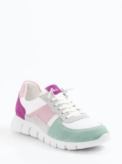 Sioux – Sneaker aus Veloursleder und Mesh multi