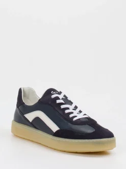 Sioux – Sneaker aus Velours- und Glattleder dunkelblau