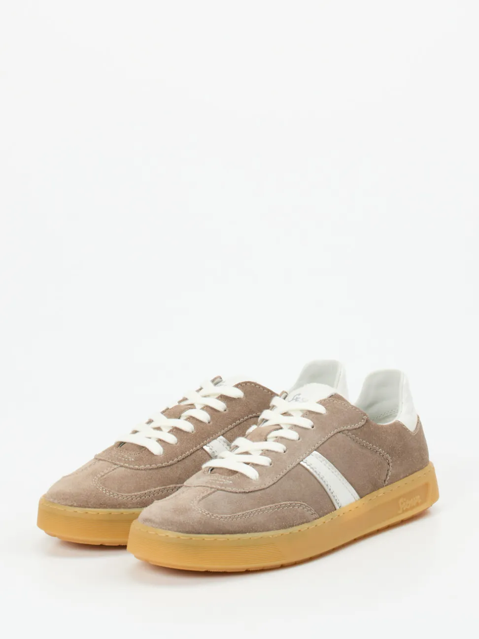 Sioux – Sneaker aus Veloursleder in Taupe