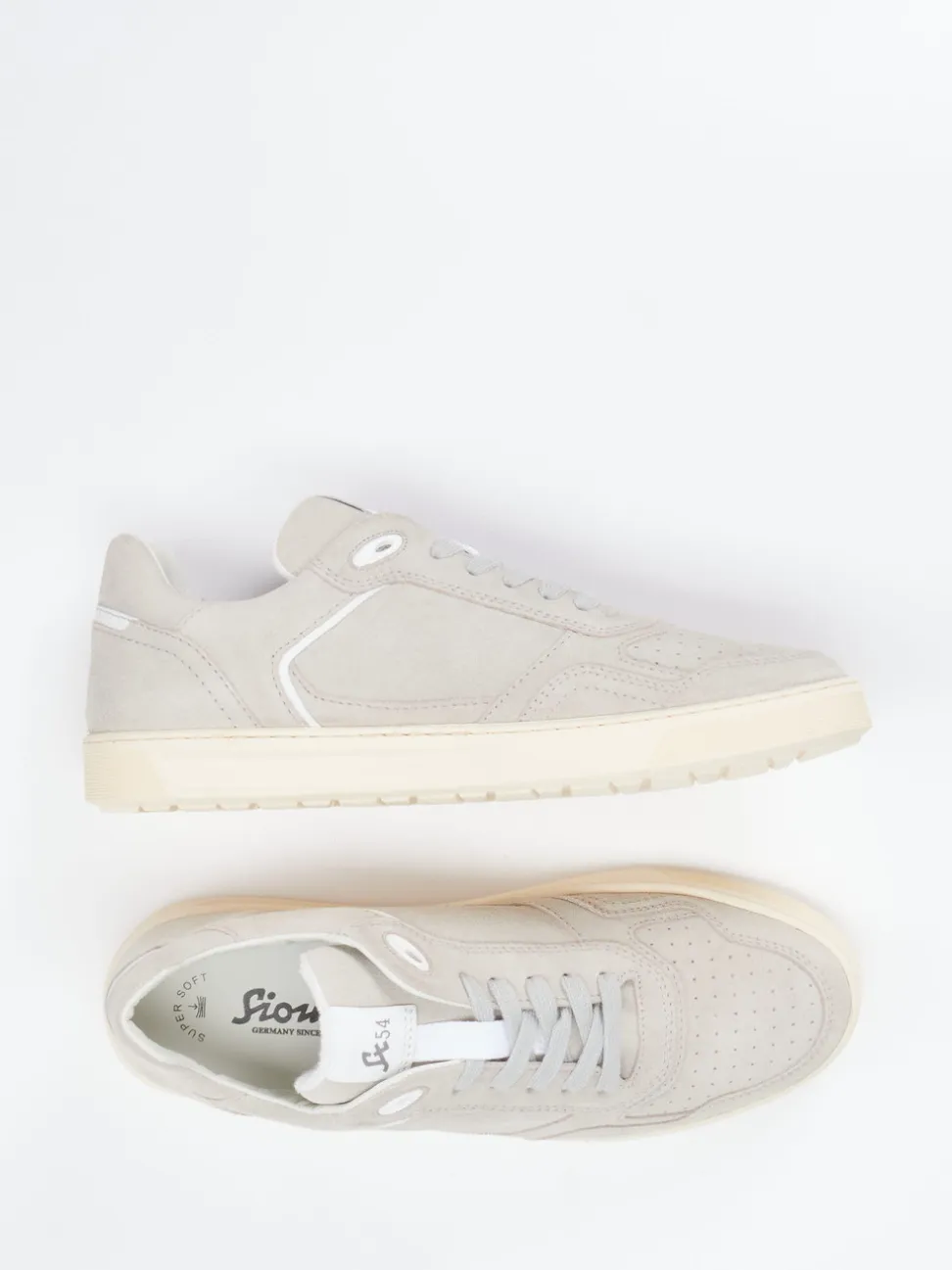Sioux – Sneaker aus Veloursleder in Hellbeige