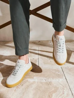 Sioux – Sneaker aus Veloursleder Hellgrau