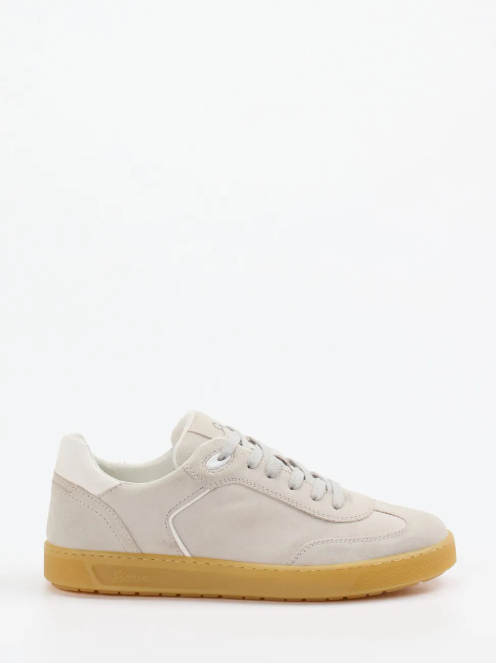 Sioux – Sneaker aus Veloursleder Hellgrau