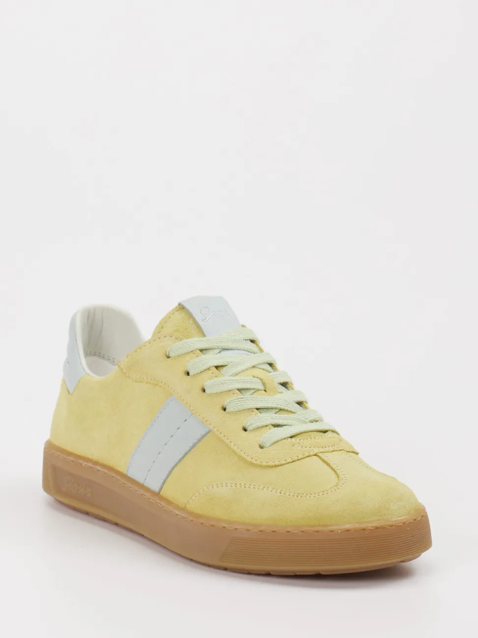 Sioux – Sneaker aus Velourleder in Pastellgelb