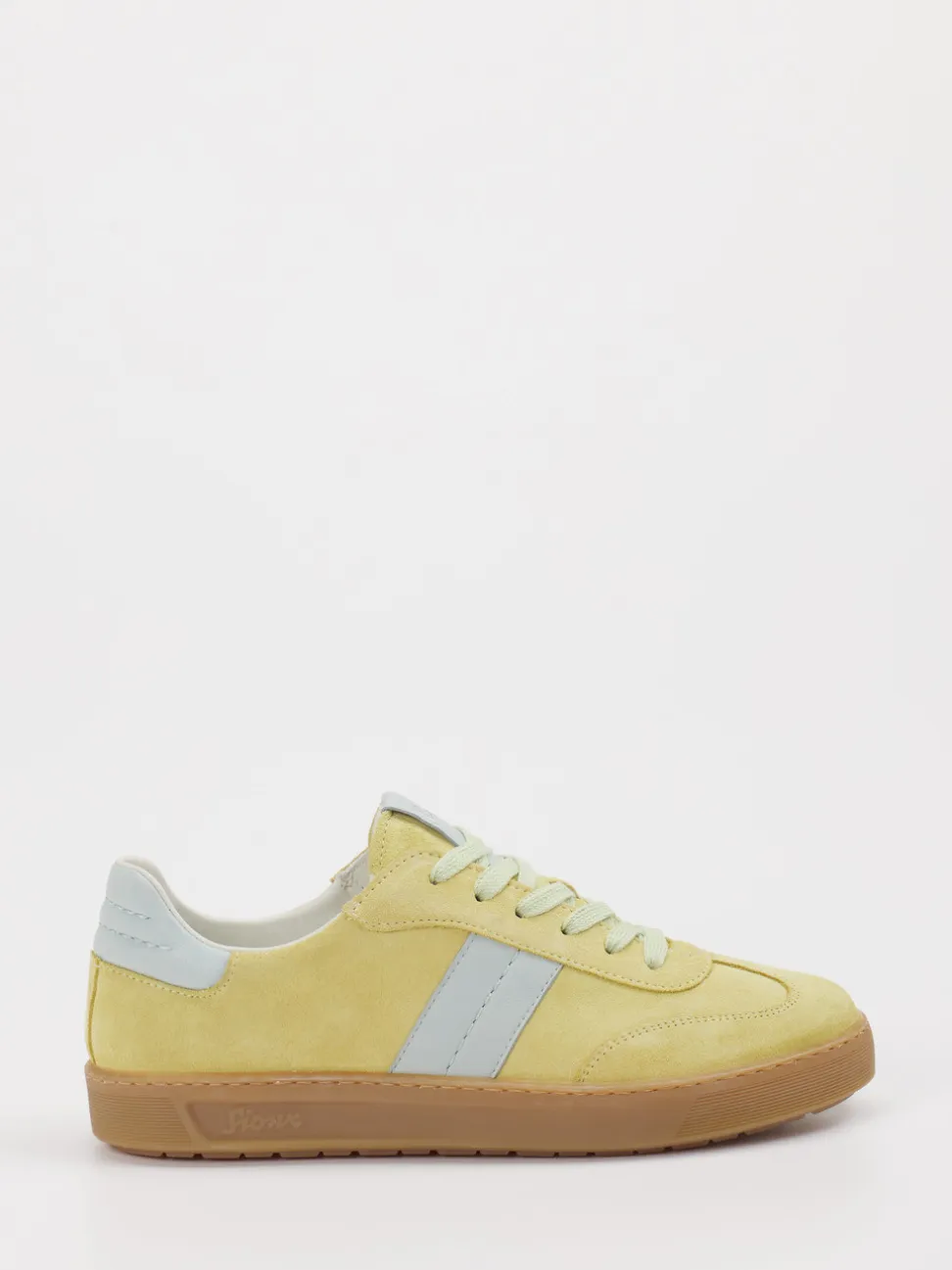 Sioux – Sneaker aus Velourleder in Pastellgelb