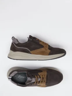 Sioux – Sneaker aus Veloursleder Dunkelbraun