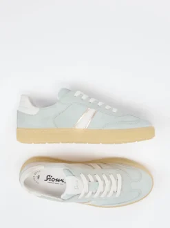 Sioux – Sneaker aus Veloursleder Pastellgrün