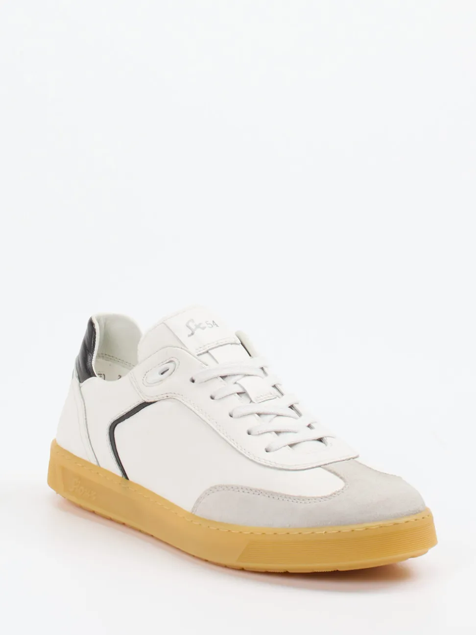 Sioux – Sneaker aus Velours- und Glattleder Weiß