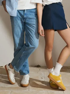 Sioux – Sneaker aus Velours- und Glattleder Weiß
