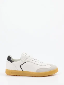 Sioux – Sneaker aus Velours- und Glattleder Weiß