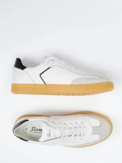 Sioux – Sneaker aus Velours- und Glattleder Weiß